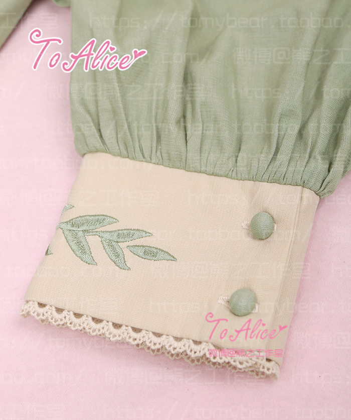 Song-for-Leaves-Cute-Girls-Vintage-Dolly-Pale-Green-Dress-Letters-amp-Leaf-Embroidery-Winter-Long-Sl-32785778821