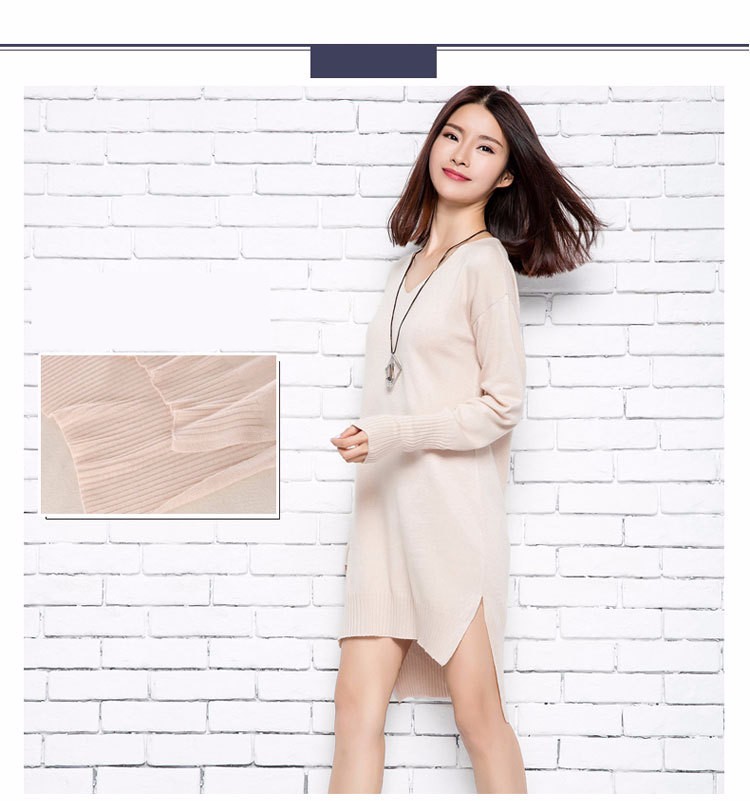 Sparsil-Women39s-Winter-Long-Sleeve-Cashmere-Blend-Mini-Dress-Autumn-Female-Irregular-Hem-Style-Knit-32759891924