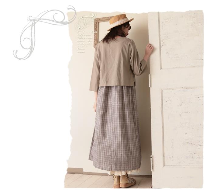 Spring--Japanese-Harajuku-Vintage-Women-Dress-Solid-Color-Plaid-Loose-Casual-Long-Design-Maxi-Dress--32657871010