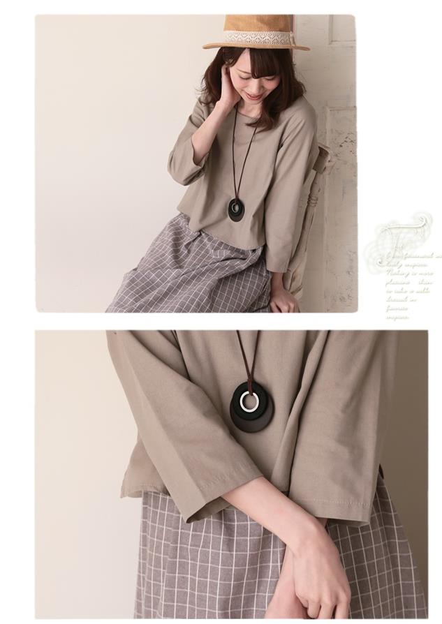 Spring--Japanese-Harajuku-Vintage-Women-Dress-Solid-Color-Plaid-Loose-Casual-Long-Design-Maxi-Dress--32657871010