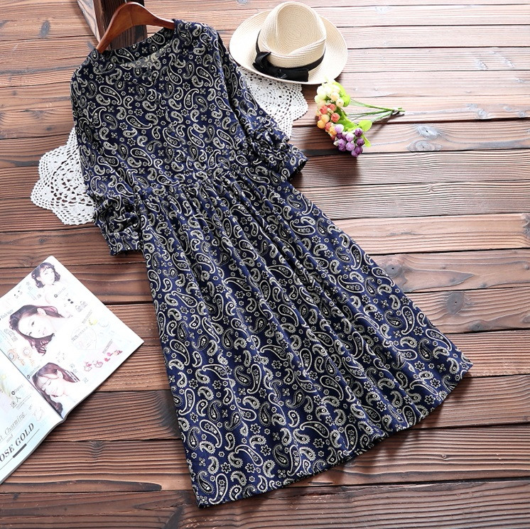 Spring-Autumn-Women-Corduroy-Casual-Dress-Round-Neck-Printing-Cute-Vestidos-Long-Sleeve-Mori-Girl-Wi-32766815475