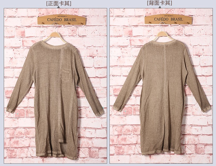 Spring-Autumn-new-cotton-linen-dress-for-female--Women-long-sleeve-do-old-casual-dresses-66021-32715170570