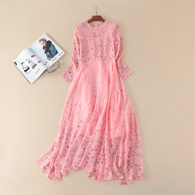 Stunning-sexy-women-girls-long-sleeve-chiffon-bohemian-dress-birds-shadow-print-casual-dresses-new-2-32783452546