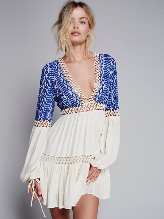 Summer-Beach-Dress-Long-Sleeve-Mini-Dress-Bohemia-Deep-V-Neck-Sexy-Dress-Women-Embroidery-Patchwork--32729702613