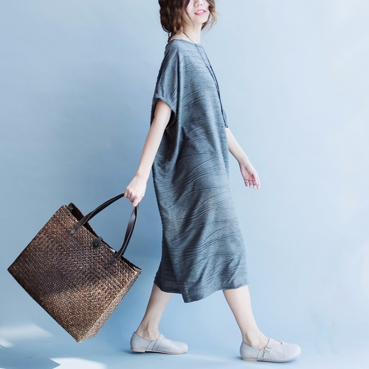 Summer-Cotton-Dress-Gray-Black-Red-Color-Loose-Dress-Casual-O-Neck-Short-Sleeve-Vintage-Dress-For-Pe-32711120662