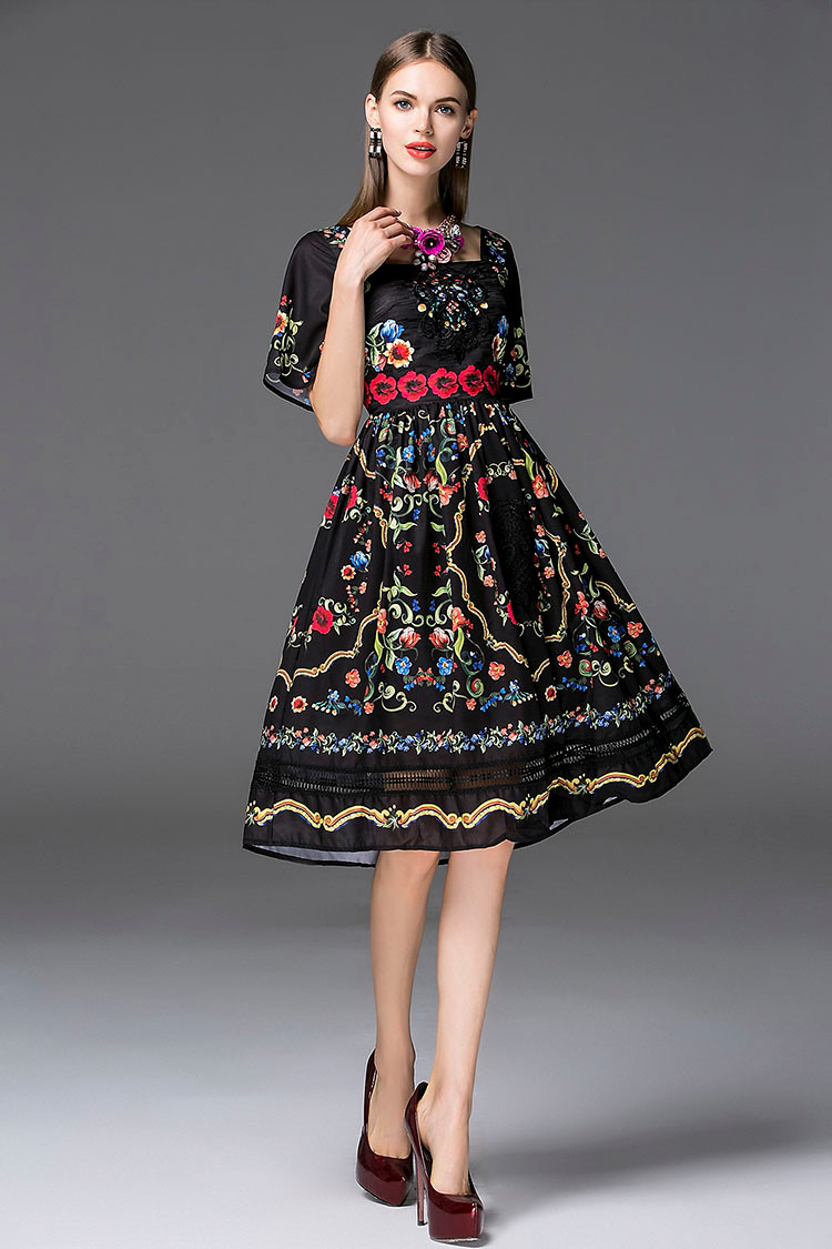 Summer-Dress-2016-Bohemia-Fashion-New-Daily-Short-Flare-Sleeve-Embroidery-New-Floral-Print-Vintage-H-32567699890