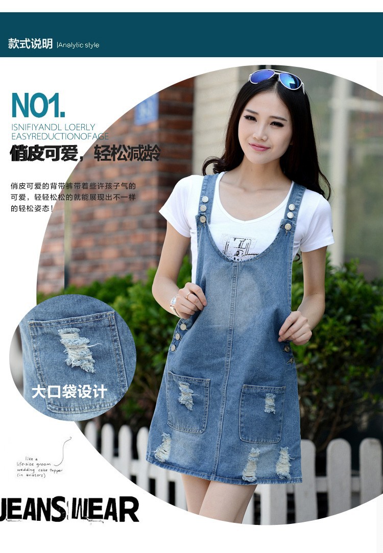 Summer-Dress-women-2016-denim-Dress-female-casual-fashion-cotton-multi-pocket-strap-Sundress-large-s-32389453096