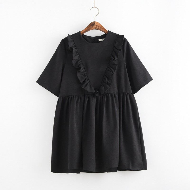 Summer-Solid-Color-Black-Vintage-Darkness-Lolita-Sweet-Basic-O-neck-Japan-Fashion-Mori-girls-dress-W-32718781550