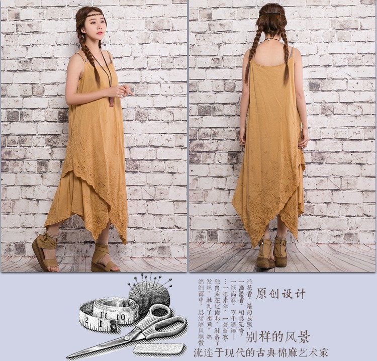 Summer-Women-Asymmetrical-Strap-Dress-Chinese-Style-Cotton-Linen-Embroidery-Vintage-Retro-Mori-Girl--32788311573