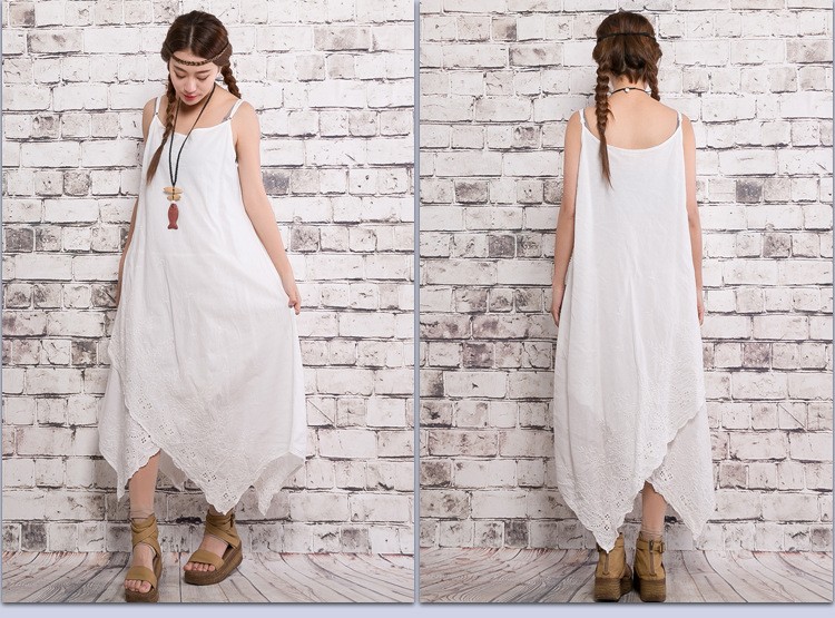 Summer-Women-Asymmetrical-Strap-Dress-Chinese-Style-Cotton-Linen-Embroidery-Vintage-Retro-Mori-Girl--32788311573