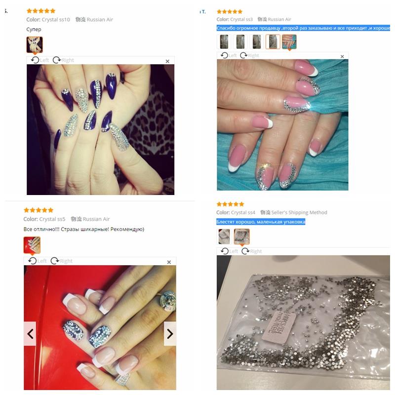 Super-Deal-Shiny-1440PCS-SS3-To-SS10-Non-Hotfix-Glass-Rhinestones-Clear-Crystal-For-3D-Nail-Art-Deco-32509120038