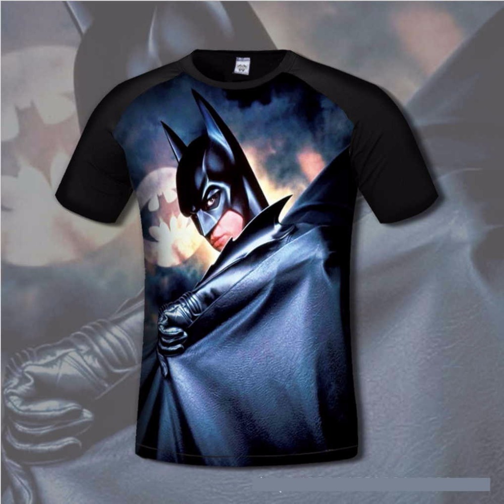 Super-Hero-Men39s-Cotton-T-shirt-Comfortable-Anime-Joker-amp-Batman-3D-Print-T-shirts-Casual-gamer-C-32791324586