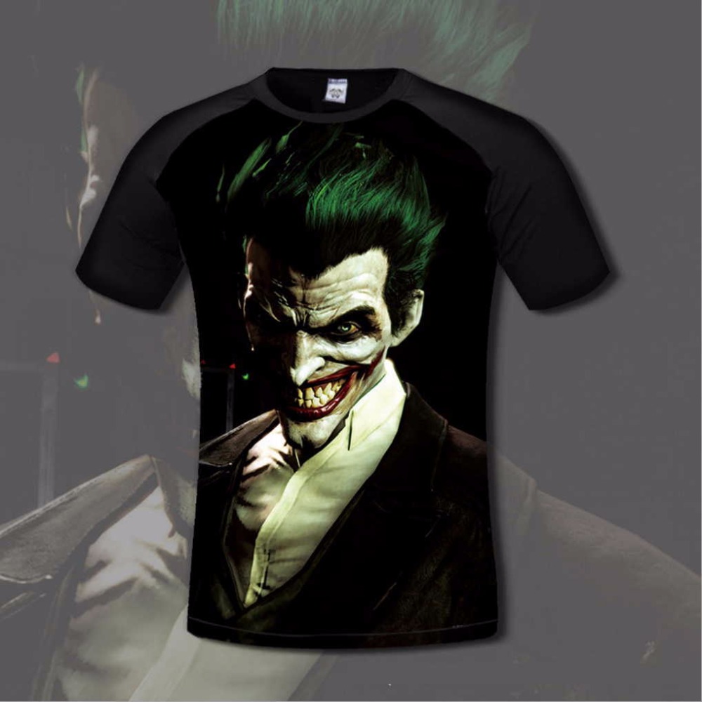 Super-Hero-Men39s-Cotton-T-shirt-Comfortable-Anime-Joker-amp-Batman-3D-Print-T-shirts-Casual-gamer-C-32791324586