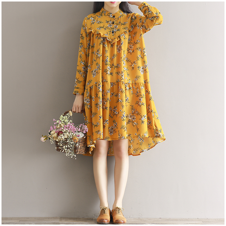 Sweet-Chiffon-Dress-2017-Spring-New-Women-Literary-Vintage-Stand-Collar-Long-Sleeve-Flower-Printed-R-32792866224