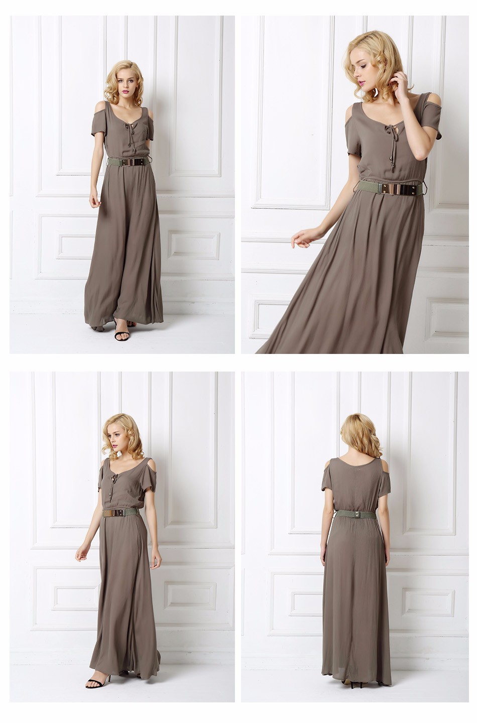 T-INSIDE-2016-New-Arrived-Women39s-Maxi-Dress-Bow-V-Neck-Off-Shoulder-Casual-Dress-With-Belt-vestido-32699098264