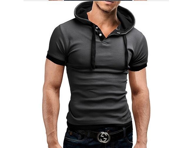 T-Shirt-Men-Brand-2016-Fashion-Men39S-Hooded-Collar-Sling-Design-Tops-amp-Tees-T-Shirt-Men-Short-Sle-32620542352