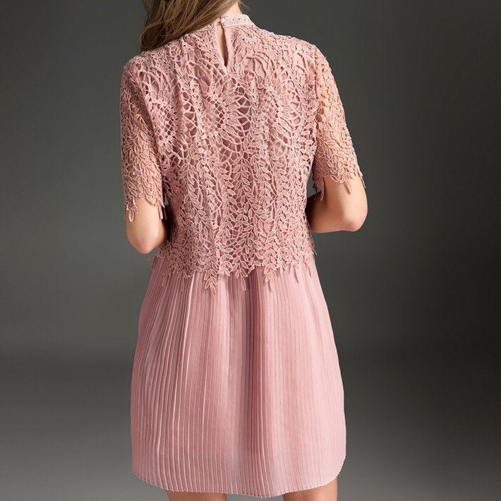 TANGNEST-2016-Women-Summer-Cute-Lace-Brief-Patchwork-Hollow-Out-Pink-Mini-Dresses-Short-Sleeve-O-Nec-32690678098