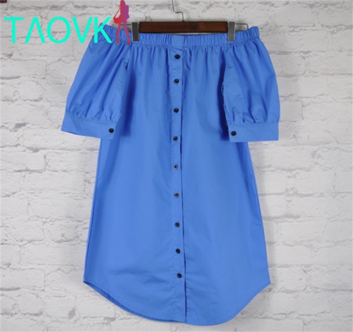 TAOVK-2016-new-fashion-Russian-style-Women-Dresses-Slash-Dress-with-Belt-Button-blue-sleeveless-ruff-32690651050