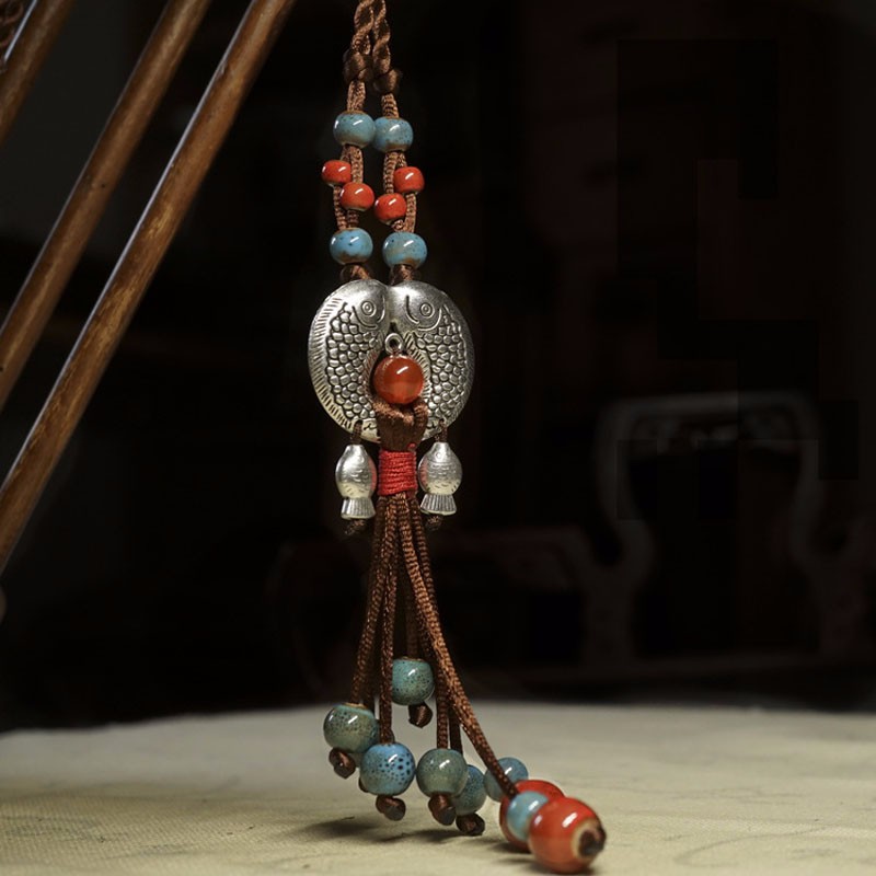 Tibetan-Whitebait-Ethnic-Ancient-Jewelry-Original-Ceramic-Necklaces-Vintage-Natural-Stone-Pendant-Co-32716145355