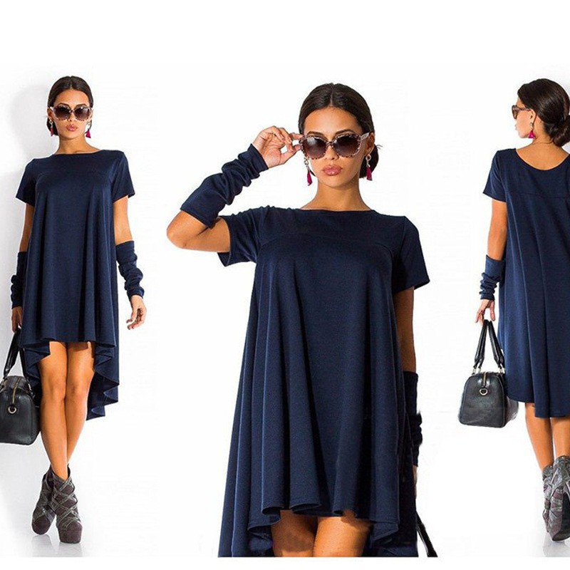 Top-Hot-Fashion-O-neck-Casual-Clothing-Women-Dress-Short-Sleeve-Loose-Dress-Women-Asymmetrical-Bodyc-32724710382