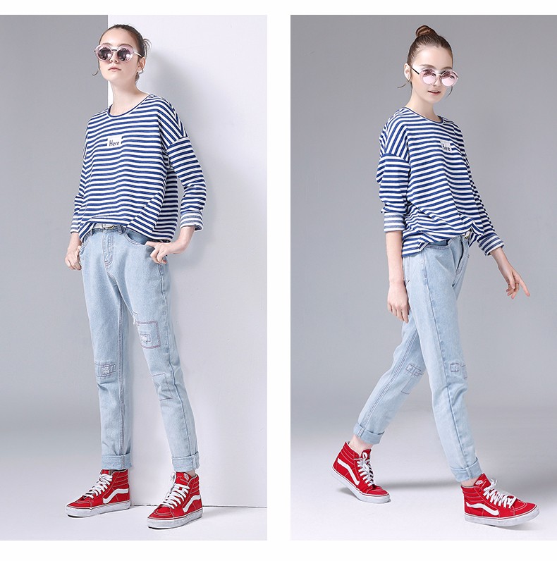 Toyouth-T-Shirt-2017-Spring-Women-Stripe-Letter-Printed-Casual-Loose-Long-Sleeve-O-Neck-Ladies-Tees--32778513931