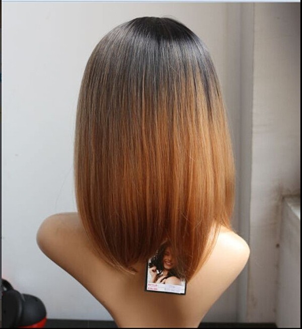 Two-colour-2016-Two-Tones-Ombre-Wig-Medium-Long-Straight-Synthetic-Hair-Wig-for-Black-Women-Perruque-32698598910