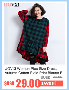 UOVXI-Women-Plus-Size-Dress-Autumn-Cotton-Plaid-Print-Blouse-Fashion-Female-Big-Size-Loose-Patchwork-32781155799