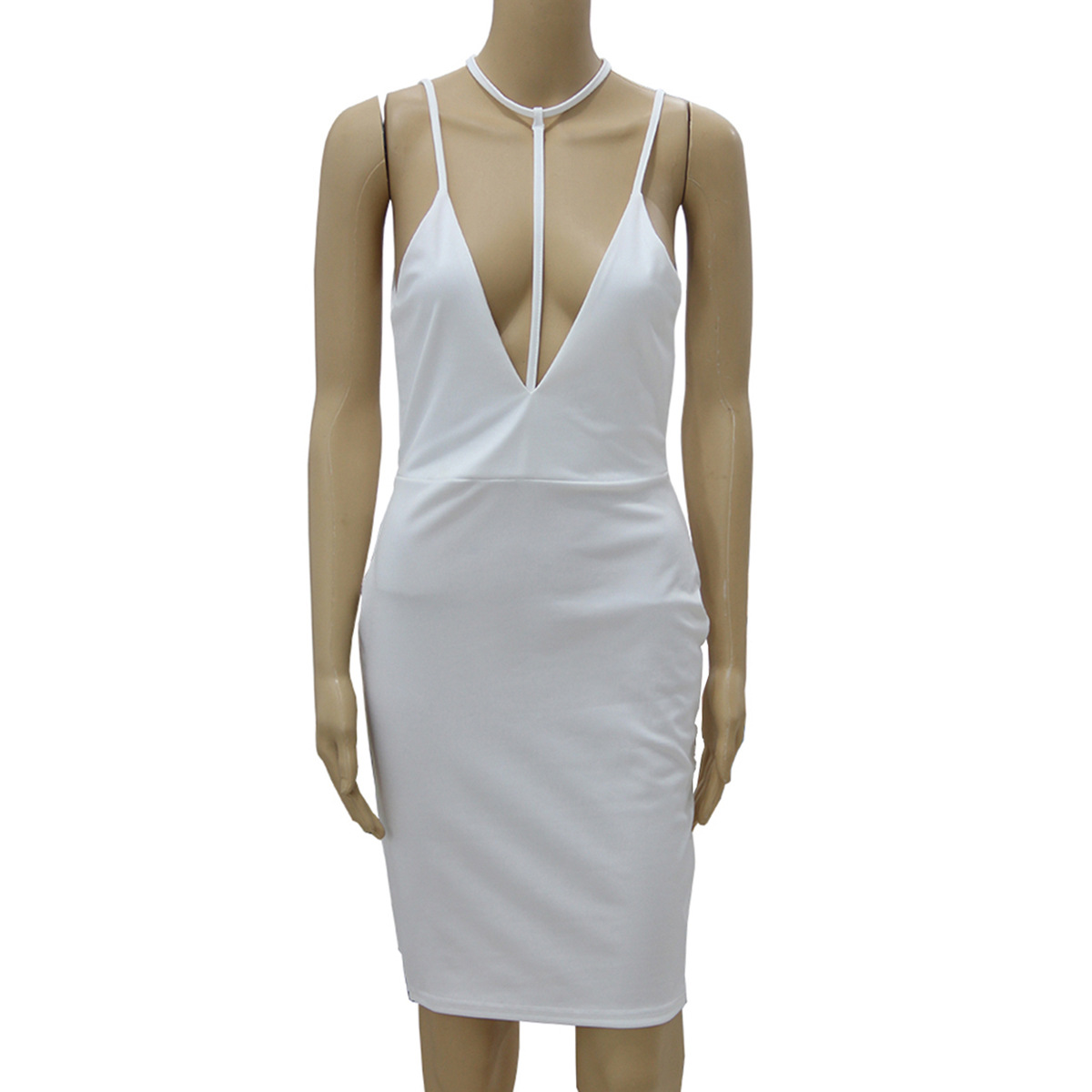 UZZDSS-Elegant-Halter-White-Bodycon-Dress-Women-Sleeveless-Deep-V-Neck-Summer-Sexy-Club-Mini-Dress-E-32792099112