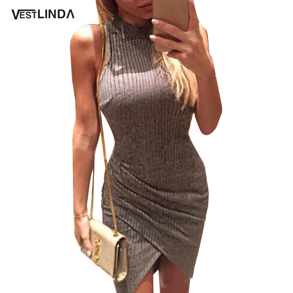 VESTLINDA-Summer-Brief-Mini-Dress-Women-O-Neck-Sheath-Party-Dress-Sleeveless-Brief-Pure-Color-Mini-D-32792436010