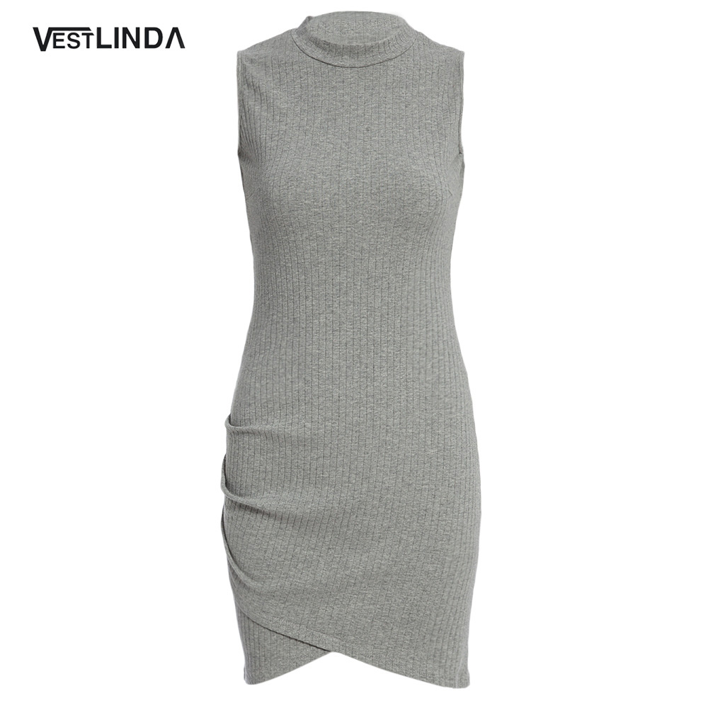 VESTLINDA-Summer-Brief-Mini-Dress-Women-O-Neck-Sheath-Party-Dress-Sleeveless-Brief-Pure-Color-Mini-D-32792436010