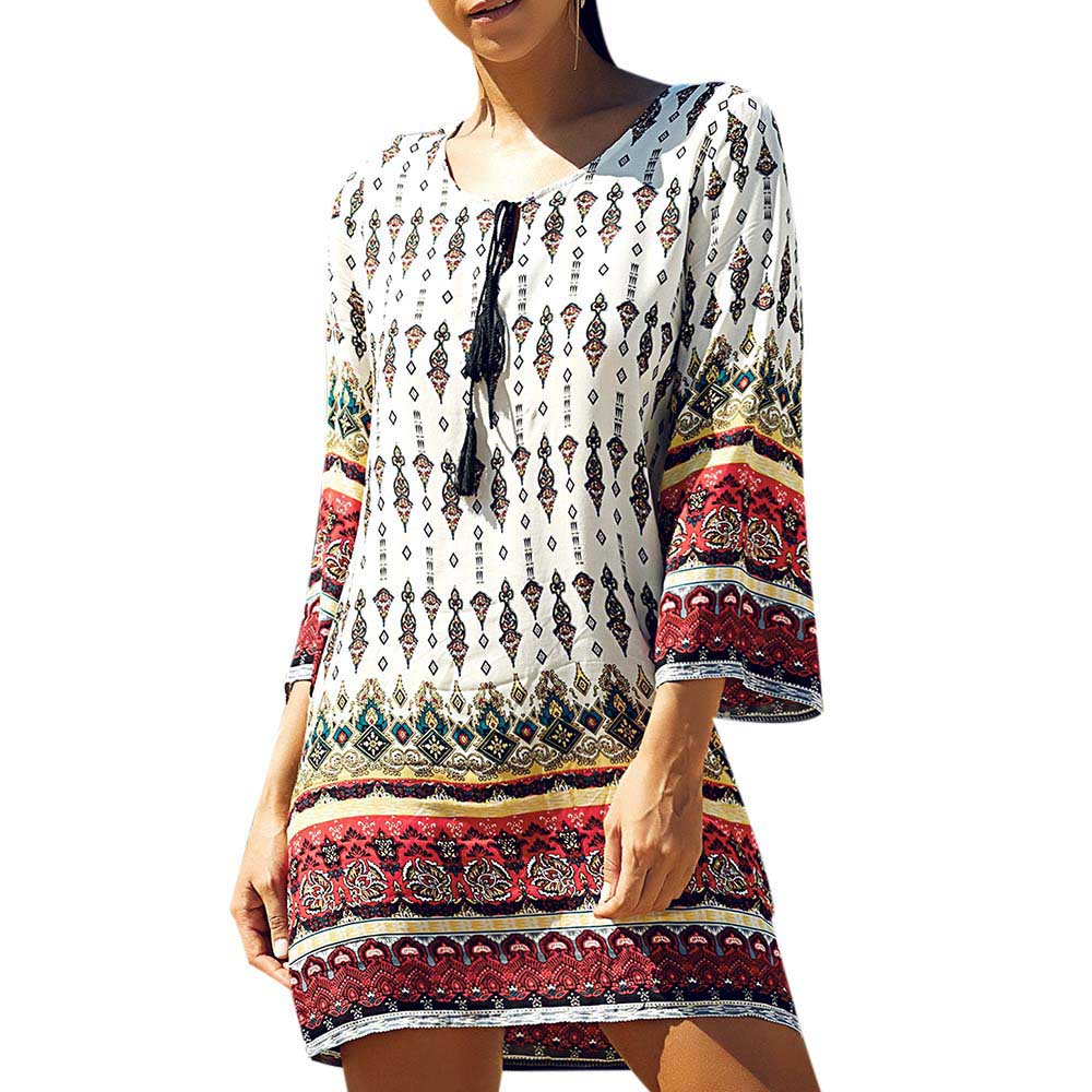 VESTLINDA-Vintage-Ethnic-Print-Summer-Mini-T-Shirt-Dress-Women-Bohemian-Long-Sleeve-Party-Dresses-Bo-32802735880