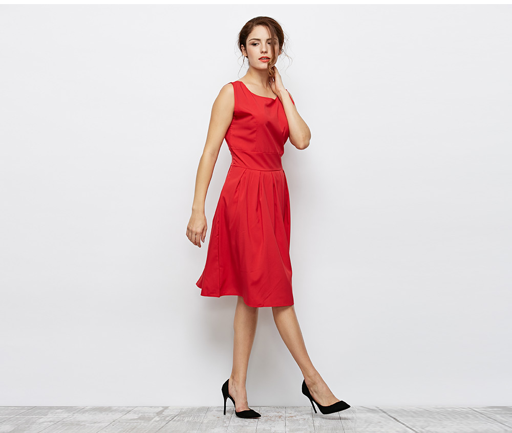 VESTLINDA-Vintage-Women-Dress-2017-Sping-Ladies-Round-Collar-Solid-Color-Sleeveless-A-Line-Party-Dre-32793051871