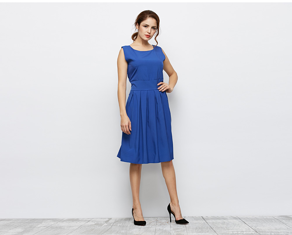 VESTLINDA-Vintage-Women-Dress-2017-Sping-Ladies-Round-Collar-Solid-Color-Sleeveless-A-Line-Party-Dre-32793051871