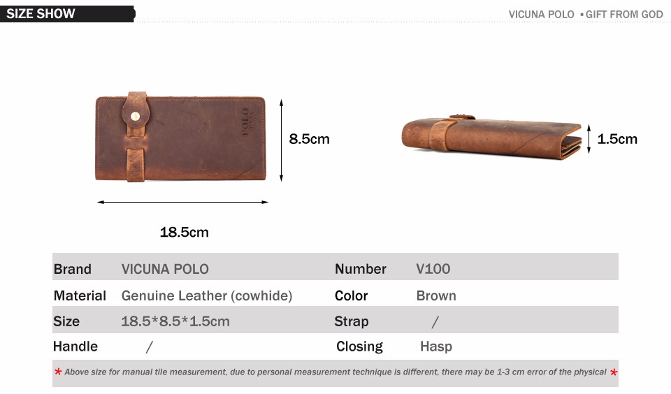 VICUNA-POLO-Vintage-Hasp-Open-Genuine-Leather-Wallet-High-Large-Capacity-Unique-Decor-Crazy-Horse-Ge-32696601788