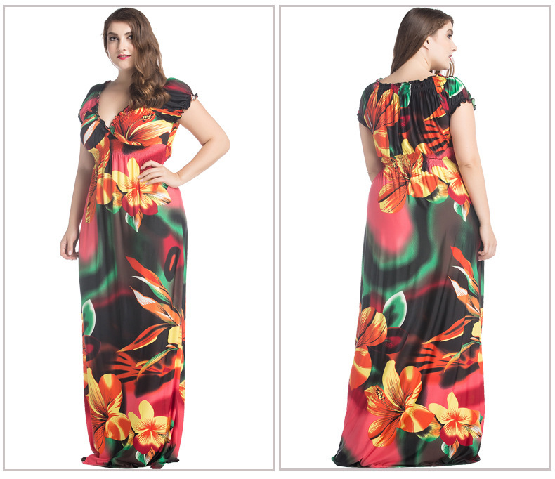 VITIANA-Brand-Womens-Spring-Elegant-Clothing-Bohemian-V-Neck-Flower-Print-Maxi-Long-Party-Casual-Dre-32792148095