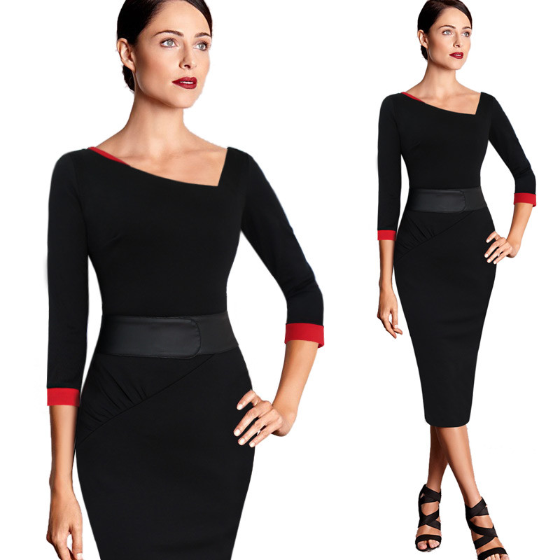 Vfemage-Womens-Asymmetric-Neck-Ruched-Vintage-Elegant-Contrast-Tunic-Wear-to-Work-Business-Party-Fit-32585779602