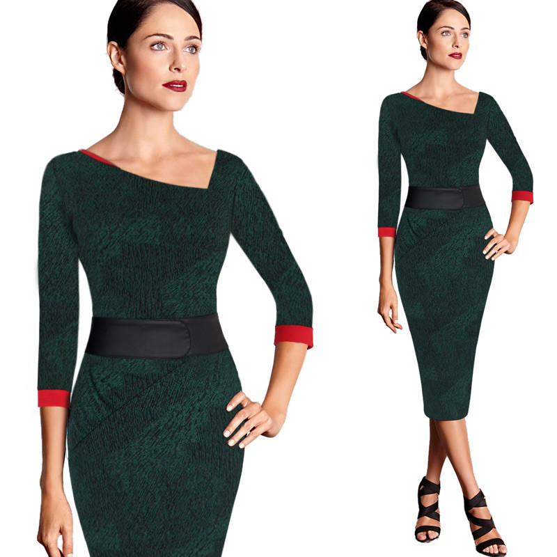 Vfemage-Womens-Asymmetric-Neck-Ruched-Vintage-Elegant-Contrast-Tunic-Wear-to-Work-Business-Party-Fit-32585779602