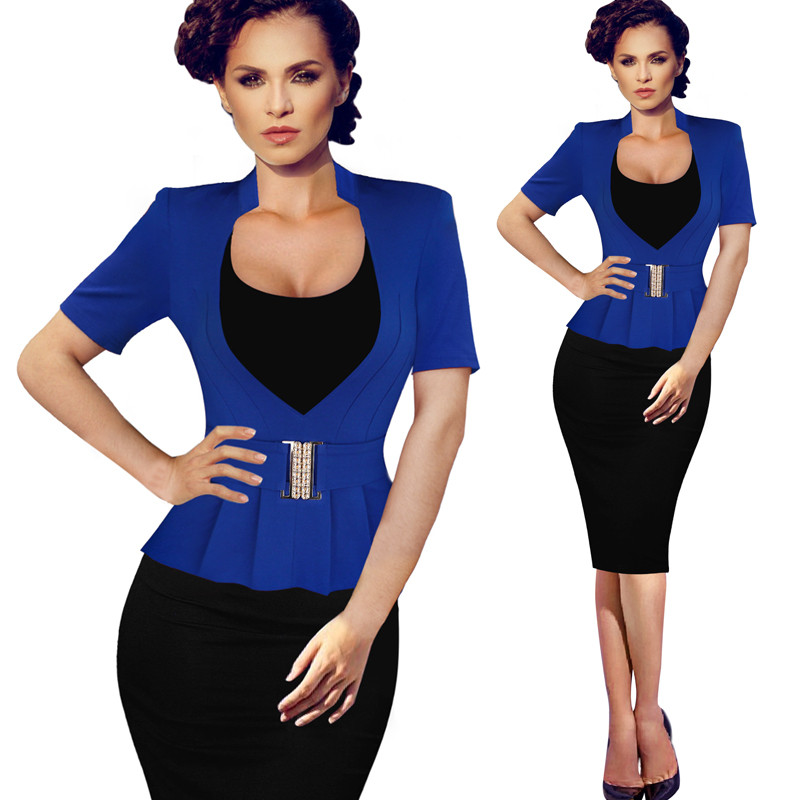 Vfemage-Womens-Elegant-Faux-Twinset-Peplum-Belted-Tunic-Wear-to-Work-office-Business-Casual-Bodycon--32611775659