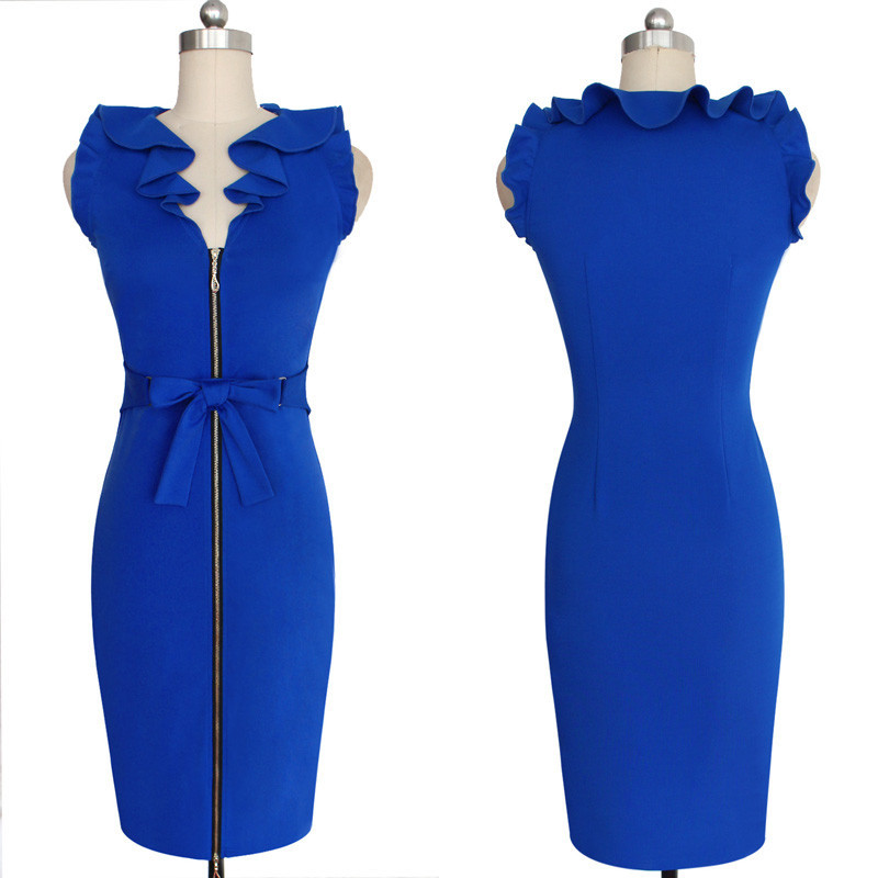 Vfemage-Womens-Elegant-Frill-Flounced-Ruffle-Neck-Belted-Bow-Zipper-Front-Party-Wear-to-Work-Sheath--32455882691
