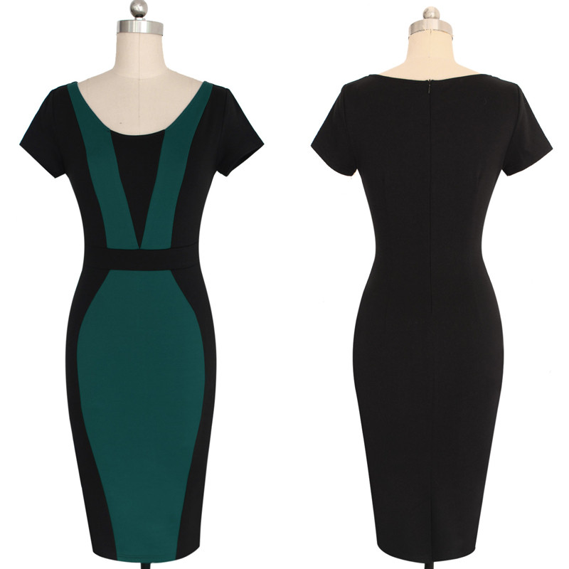 Vfemage-Womens-Elegant-Optical-Illusion-Colorblock-Contrast-Modest-Slim-Work-Business-Casual-Party-S-32610664989