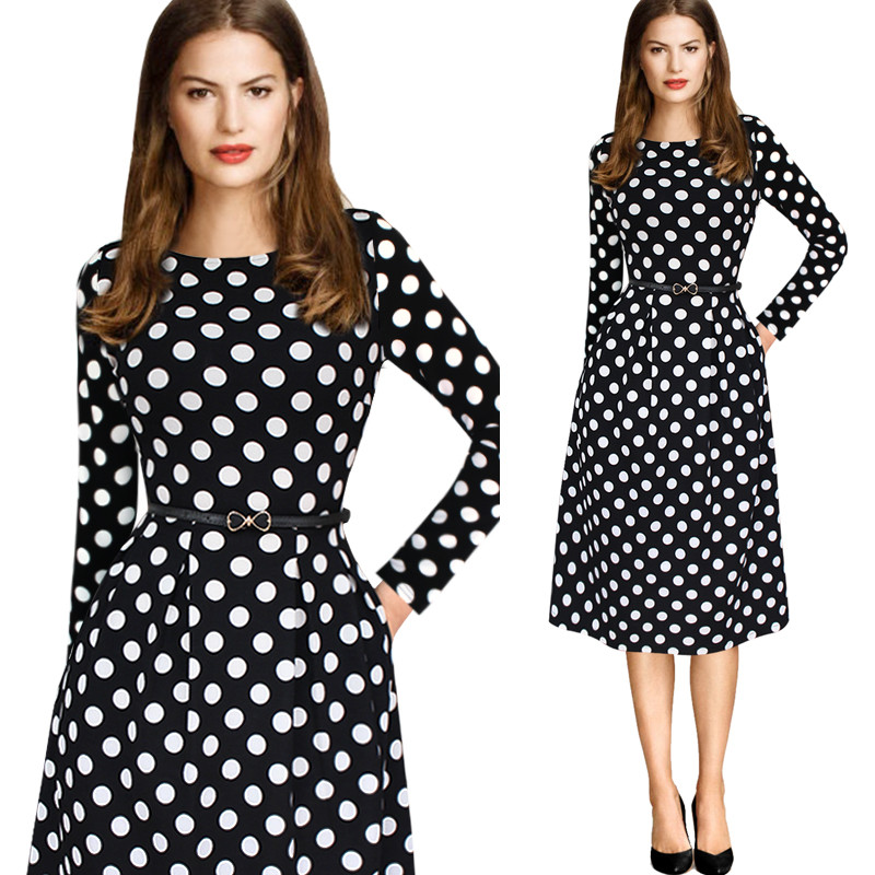 Vfemage-Womens-Elegant-Vintage-Autumn-Winter-Polka-Dot-Belted-Tunic-Pinup-Work-Office-Casual-Party-A-32776029537