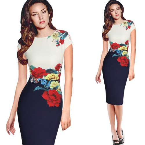 Vfemage-Womens-Elegant-Vintage-Flower-Floral-Print-Frill-Ruched-Charming-Casual-Party-Bodycon-Sheath-32668437499