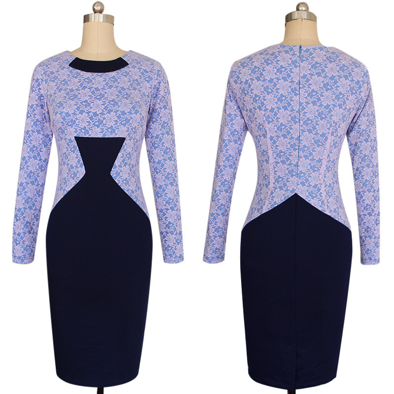 Vfemage-Womens-Elegant-Vintage-Houndstooth-Colorblock-Tunic-Wear-To-Work-Business-Casual-Party-Bodyc-32286212185