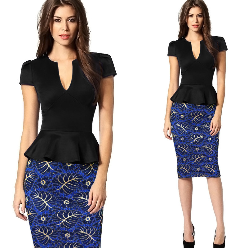 Vfemage-Womens-Peplum-Elegant-Sexy-Deep-V-Neck-Cap-Sleeve-Tunic-Slim-Casual-Party-Club-Clubwear-Body-32598178354