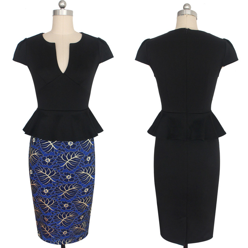 Vfemage-Womens-Peplum-Elegant-Sexy-Deep-V-Neck-Cap-Sleeve-Tunic-Slim-Casual-Party-Club-Clubwear-Body-32598178354