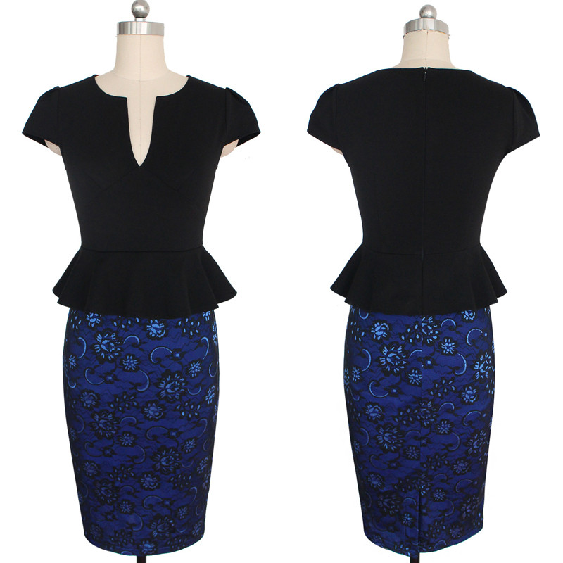 Vfemage-Womens-Peplum-Elegant-Sexy-Deep-V-Neck-Cap-Sleeve-Tunic-Slim-Casual-Party-Club-Clubwear-Body-32598178354