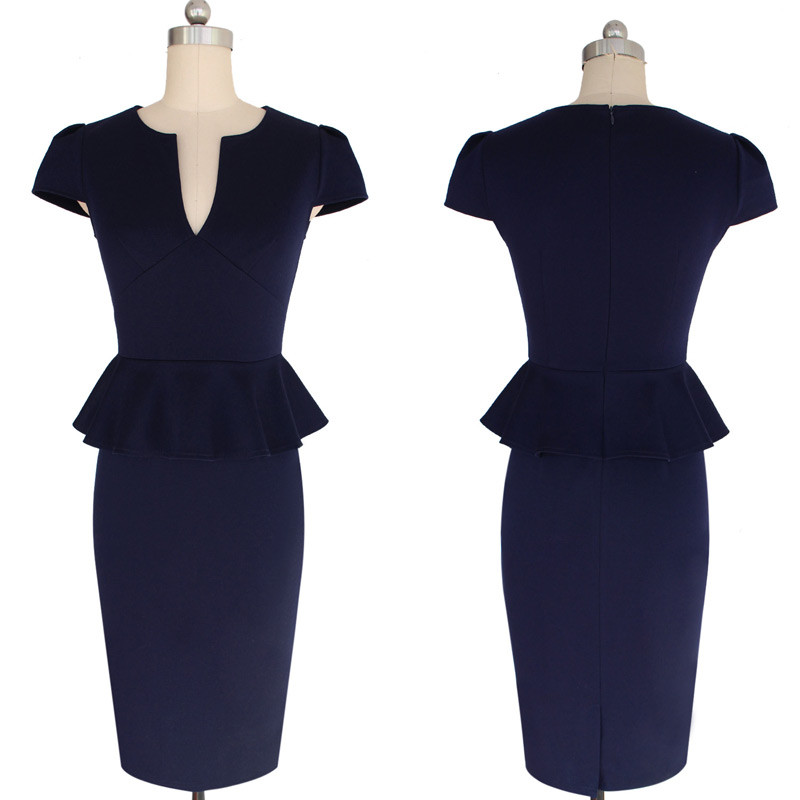 Vfemage-Womens-Peplum-Elegant-Sexy-Deep-V-Neck-Cap-Sleeve-Tunic-Slim-Casual-Party-Club-Clubwear-Body-32598178354