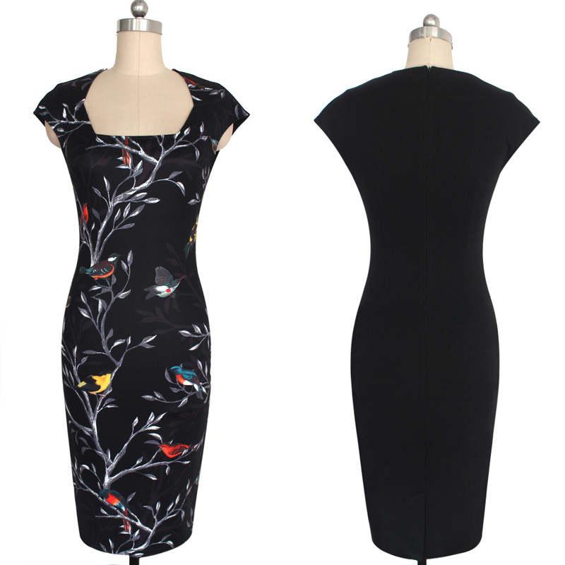 Vfemage-Womens-Summer-Elegant-Cap-Sleeve-Slim-Casual-Wear-To-Work-Office-Party-Fitted-Sheath-Bodycon-32649028206