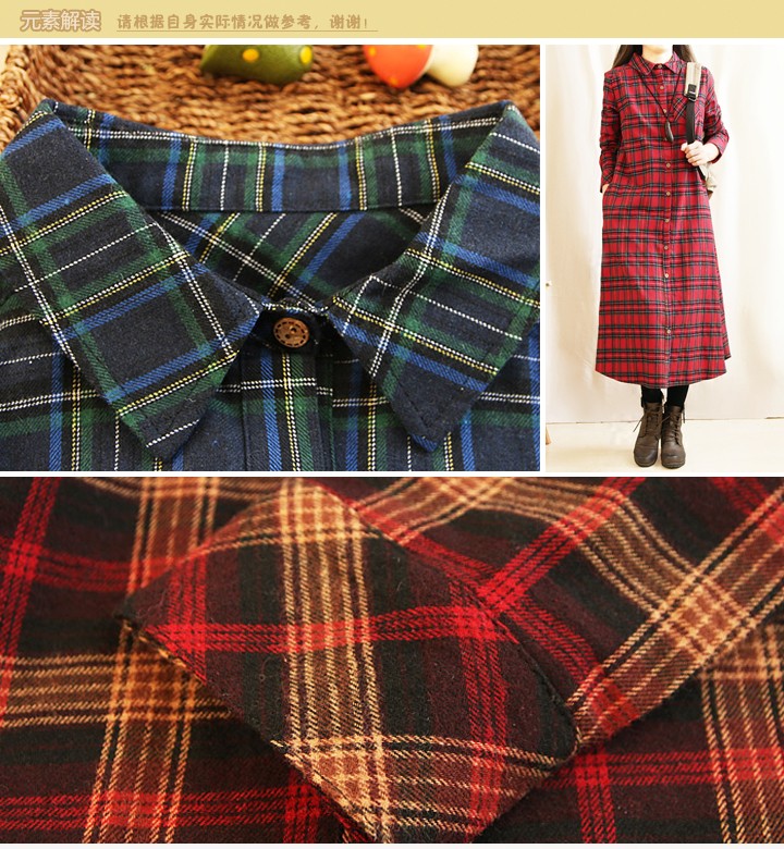 Vintage-Plaid-Women-Long-Dress-Autumn-Spring-Extra-Thick-Length-Mori-Girl-Loose-Autumn-Preppy-Style--32728052209