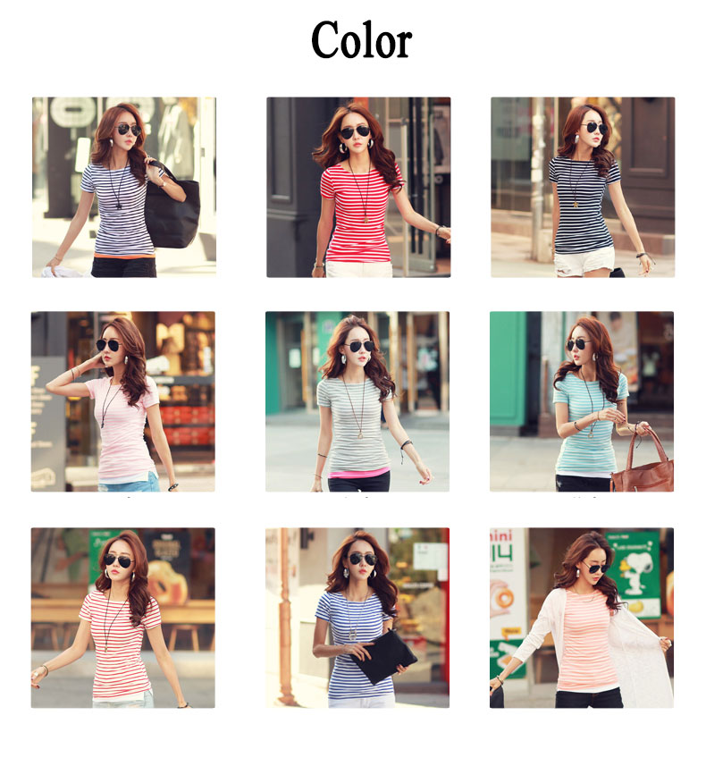Volocean-Famous-Brand-2017-Summer-Casual-T-shirts-For-Women-Classic-Stirped-Cotton-T-Shirt-Woman-Plu-32797919479